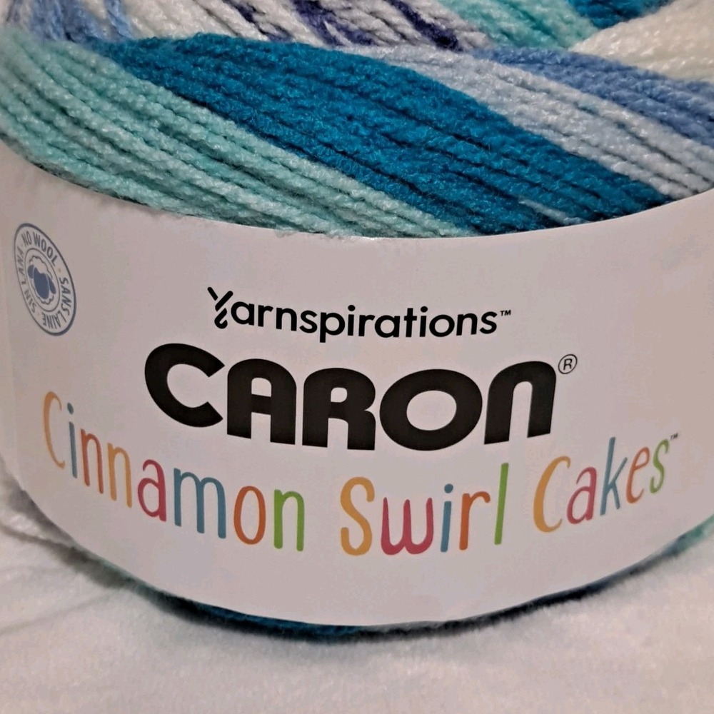 NEW LOW PRICE!! -- Brand New! Caron Cinnamon Swirl Cakes Yarn --Snow Cone